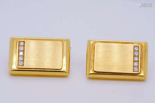 Chopard 0.15ctw Diamond and 18K Yellow Gold Cufflinks