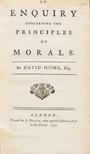 HUME (David). An Enquiry Concerning the Principles of Morals...