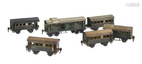 Märklin (Allemagne), échelle O, CFF/SBB, série de 6 wagons d...