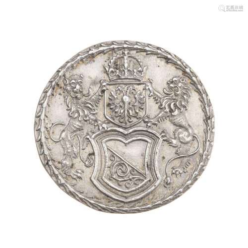 Médaille d`école en argent, Zurich, 1600, blason impérial de...