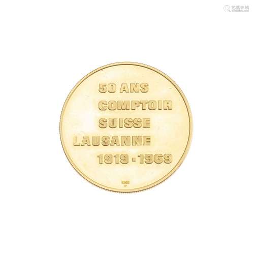 50 ans du Comptoir Suisse de Lausanne 1919-1969, médaille co...