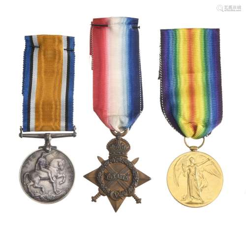 3 décorations britanniques de la Première Guerre Mondiale du...