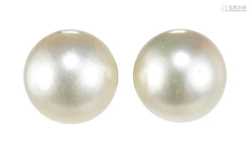Clous d'oreilles sertis de perles (D env. 8,8 mm)<br />
Or 7...