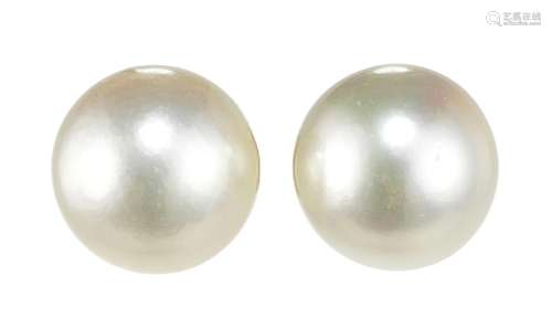 Clous d'oreilles sertis de perles (D env. 8,8 mm)<br />
Or 7...