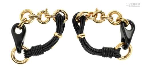 Ensemble de deux bracelets pouvant former un collier tour de...