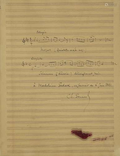 MANUSCRIT. GOUNOD (Charles), musicien et compositeur françai...