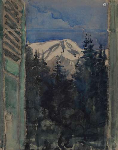 Attribuée à Maria Iakountchikova (1870-1902)<br />
Montagne ...