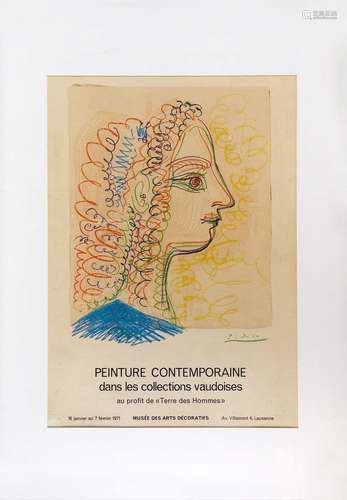 D'après Pablo Picasso, (1881-1973)<br />
Affiche pour l'expo...