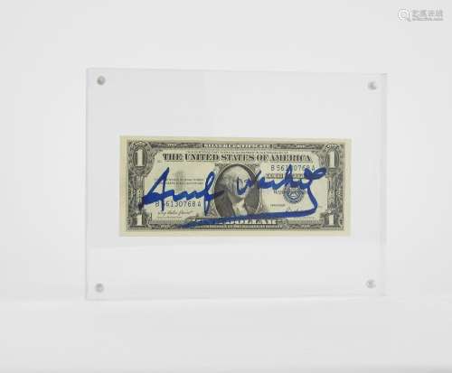 Andy Warhol (1928-1987)<br />
One dollar, billet B56130768A,...