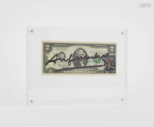 Andy Warhol (1928-1987)<br />
Two dollars, billet C04383952A...