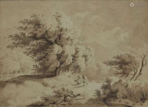 Pierre Louis De La Rive (1753-1817)<br />
La tempête, lavis ...