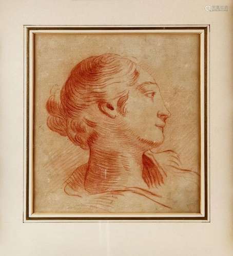 Ecole XVIIIe-XIXe s<br />
Portrait de femme de profil, sangu...