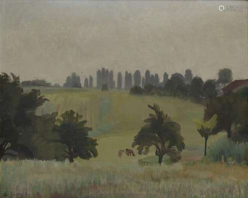 Louis Goerg (1885-1950)<br />
Paysage de campagne, aquarelle...