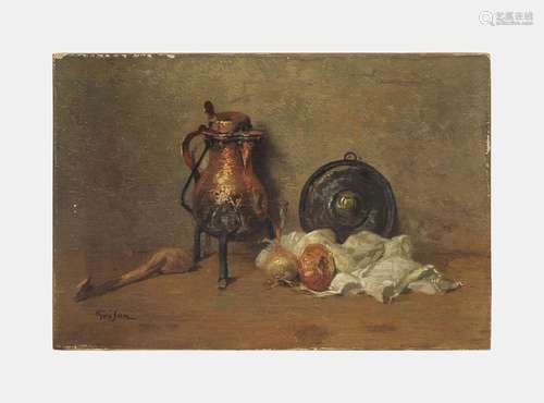 François-Adolphe Grison (1845-1914)<br />
Nature morte aux o...