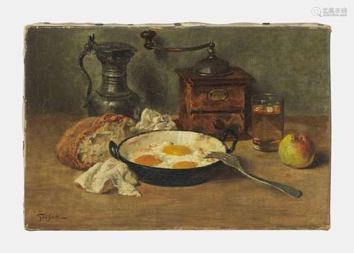 François-Adolphe Grison (1845-1914)<br />
Nature morte au pl...