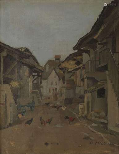 Jean Daniel Ihly (1854-1910)<br />
Hermance, huile sur toile...