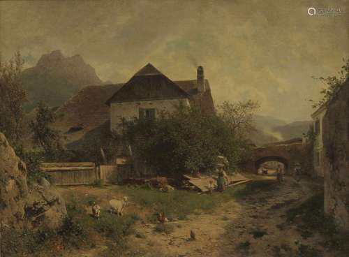 Edouard Peithner von Lichtenfels (1833-1913)<br />
Ferme, hu...