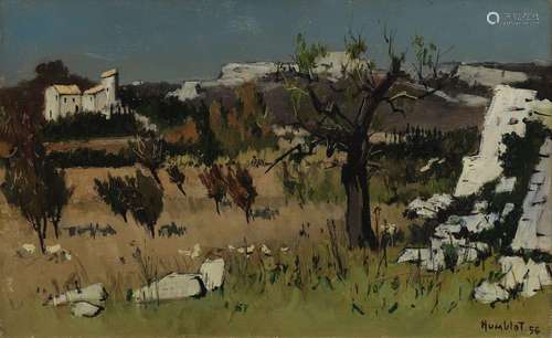 Robert Humblot (1907-1962)<br />
Paysage en Provence, huile ...