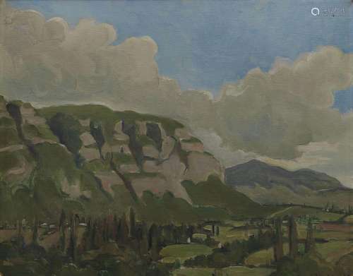 Benjamin Vautier (1895-1974)<br />
Le Salève, huile sur toil...