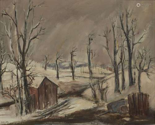 Armand Niquille (1912-1996)<br />
Paysage hivernal à Fribour...