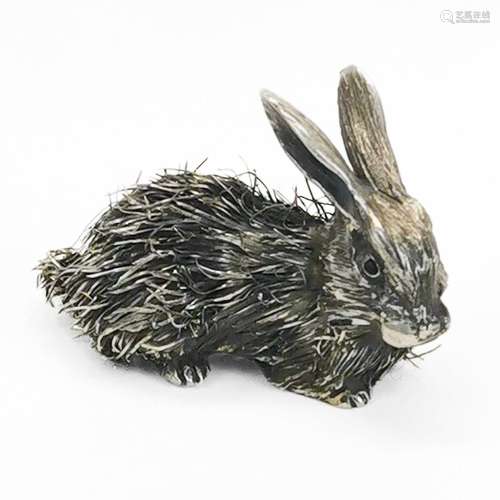 Figurine de lapin au naturel dans le goût de Buccellati<br /...