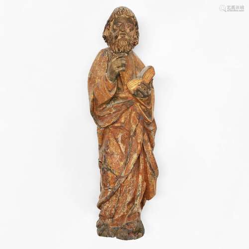 Evangéliste, XVIe-XVIIIe s<br />
Bois sculpté et peint polyc...