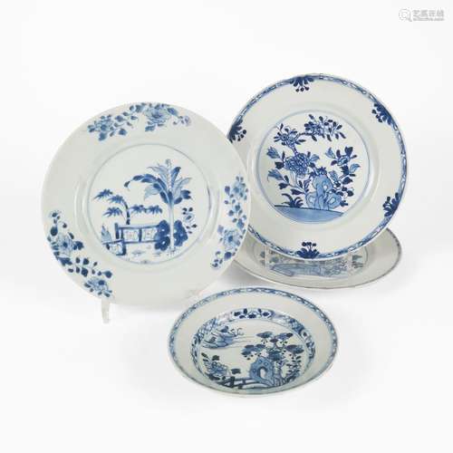 Suite de quatre assiettes, Compagnie des Indes, Chine <br />...