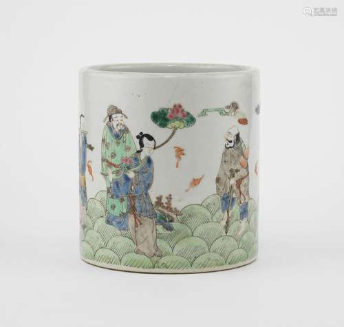 Grand bitong famille verte,Chine<br />
Porcelaine émaillée p...