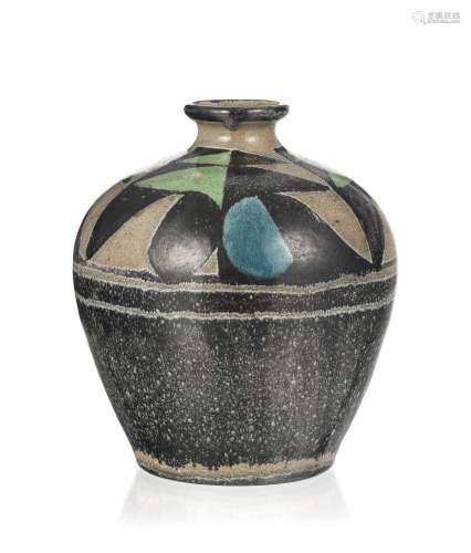 Vase ovoïde à petit col en céramique émaillée, par Marcel No...
