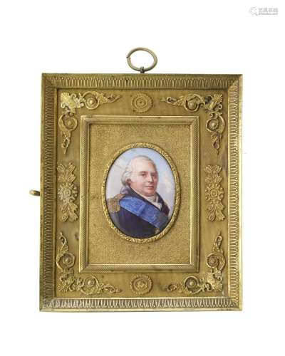 Abraham Constantin (1785-1855), Louis XVIII, portrait en min...