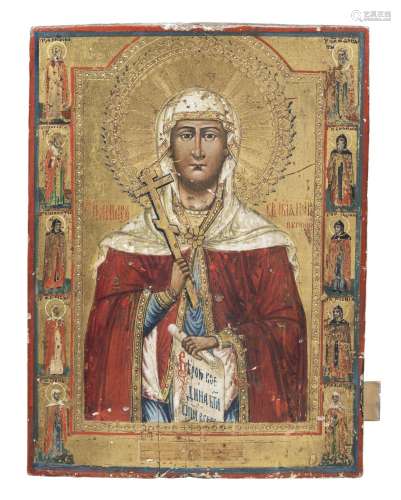 Sainte Paraskeva, icône sur panneau polychrome, Russie fin X...