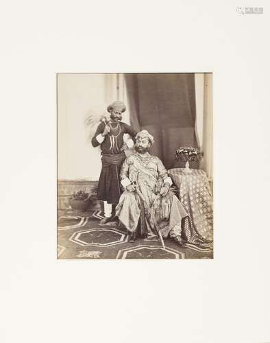 Portraits de Maharajas, ensemble de 4 tirages sur papier alb...