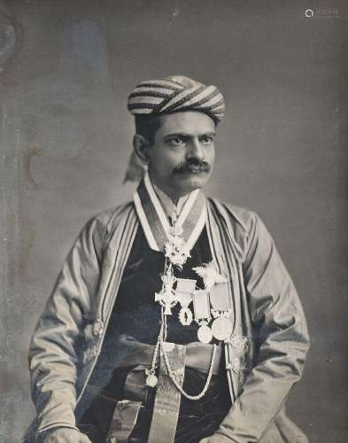 Portraits de Maharajas, ensemble de 6 tirages platine-pallad...