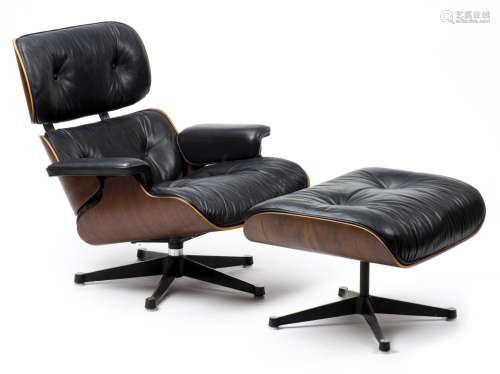 Charles et Ray EAMES,  Lounge chair et son Ottoman