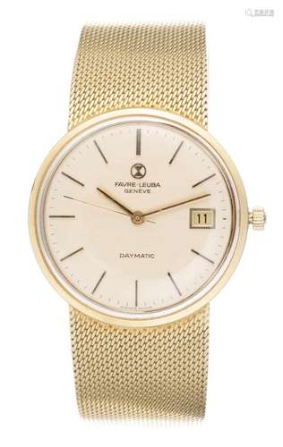 FAVRE-LEUBA "Daymatic" montre-bracelet en or jaune