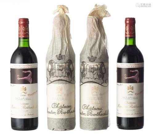 Château Mouton Rothschild 1990, 4 bt