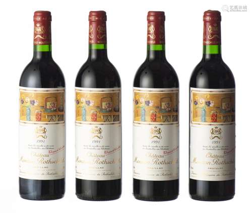 Château Mouton Rothschild 1991, 4 bt