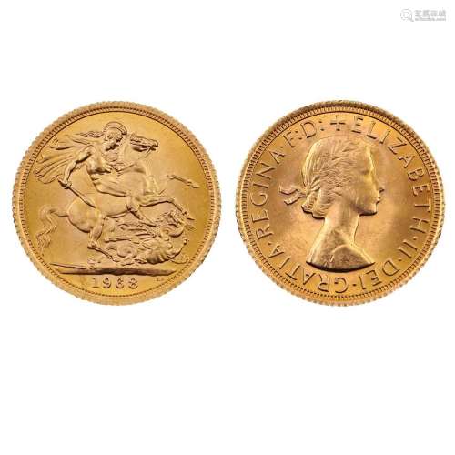 20 Gold Sovereign coins Queen Elizabeth "fiocchetto&quo...