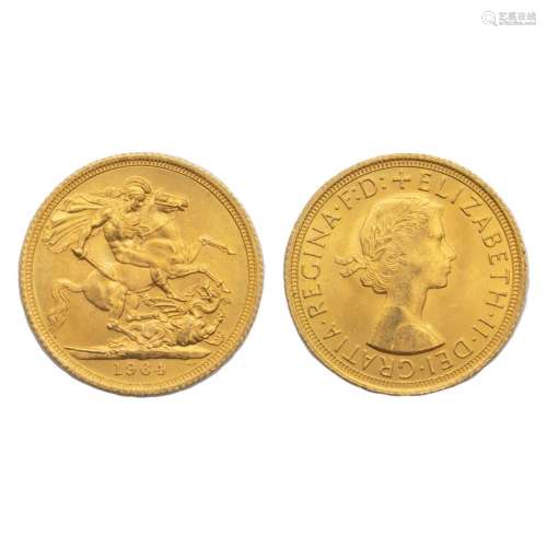 20 Gold Sovereign coins Queen Elizabeth "fiocchetto&quo...