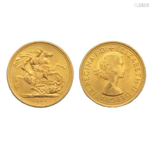 20 Gold Sovereign coins Queen Elizabeth "fiocchetto&quo...