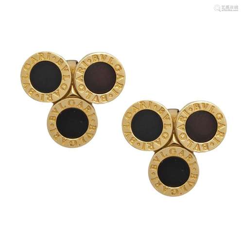 Bulgari 18kt yellow gold lobe earrings