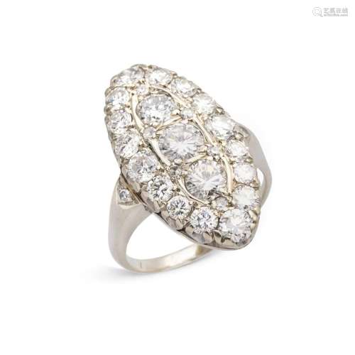 14kt white gold and diamonds ring