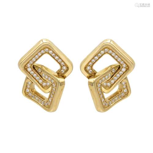 Chimento 18kt yellow gold and diamonds mlobe earrings