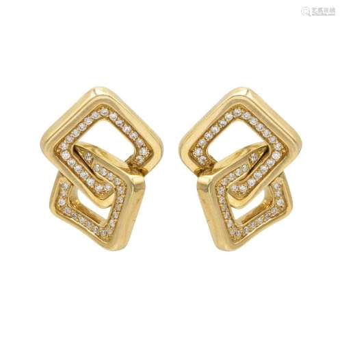 Chimento 18kt yellow gold and diamonds mlobe earrings