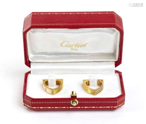 Pair of cufflinks in yellow gold - mark of CARTIER