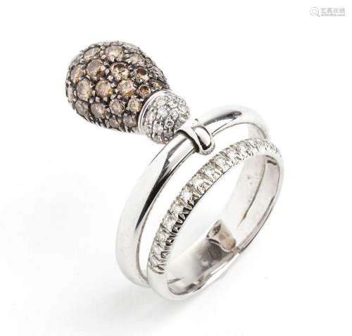Gold ring with brown diamond pendant JOYFULL collection  - m...