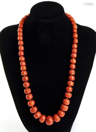 Mediterranean coral gold necklace