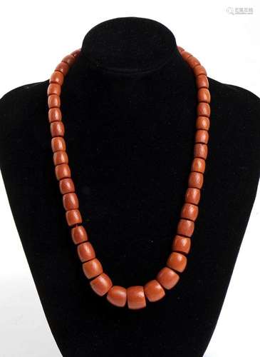 Mediterranean coral gold necklace