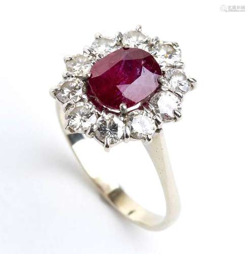 Ruby diamond gold ring