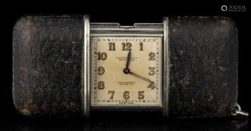 Rectangular Travelling Purse Watch -MOVADO ERMETO 1950 circa